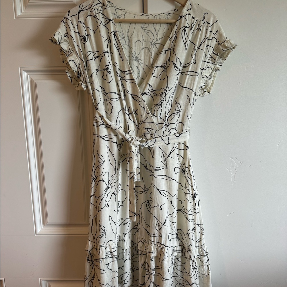 Floral Print Cream Dress